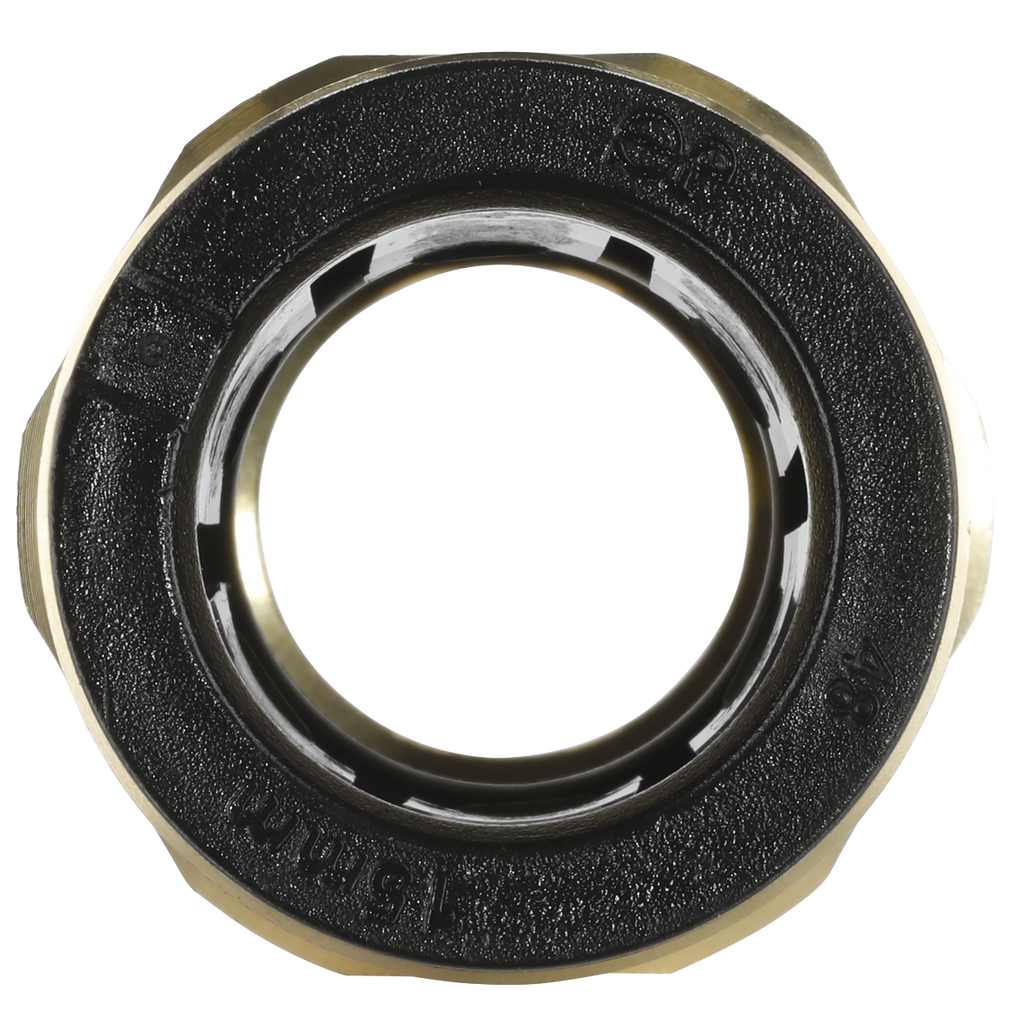 John Guest® Brass Straight Adaptor 15mm x 1/2"BSPT CAS15BSA