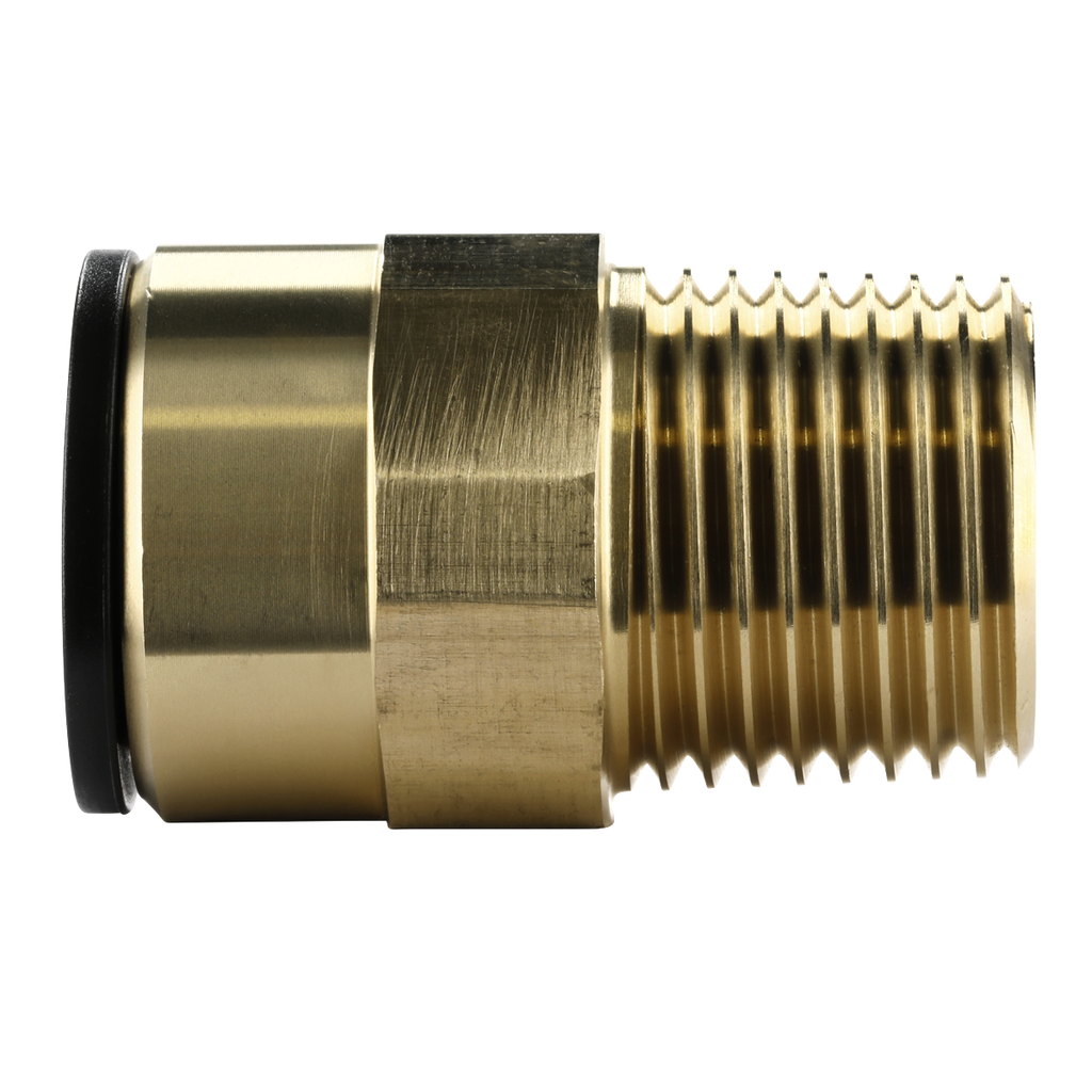 John Guest® Brass Straight Adaptor 15mm x 1/2"BSPT CAS15BSA