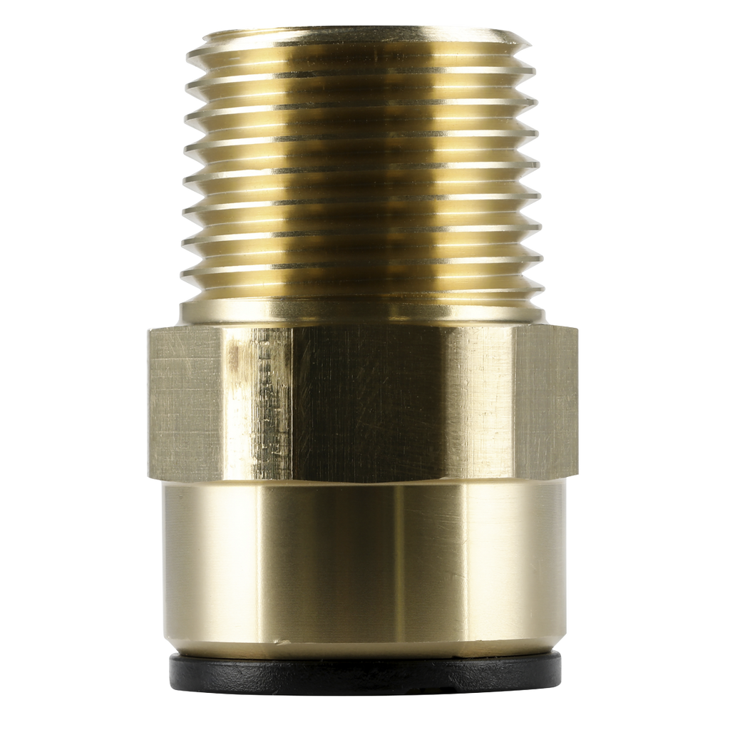 John Guest® Brass Straight Adaptor 15mm x 1/2"BSPT CAS15BSA