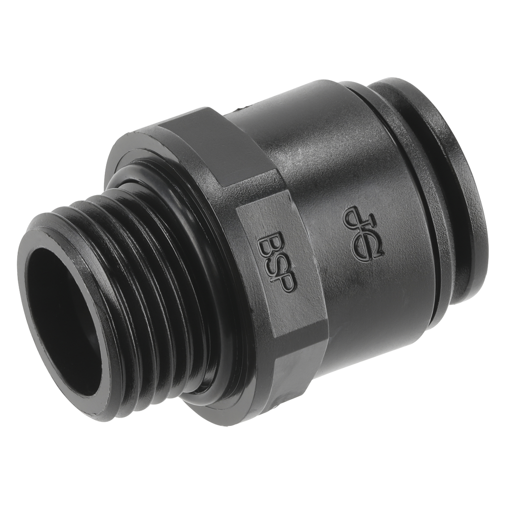 John Guest® Straight Adaptor 15mm x 1/2"BSP - Pack of 2 CAS15SA