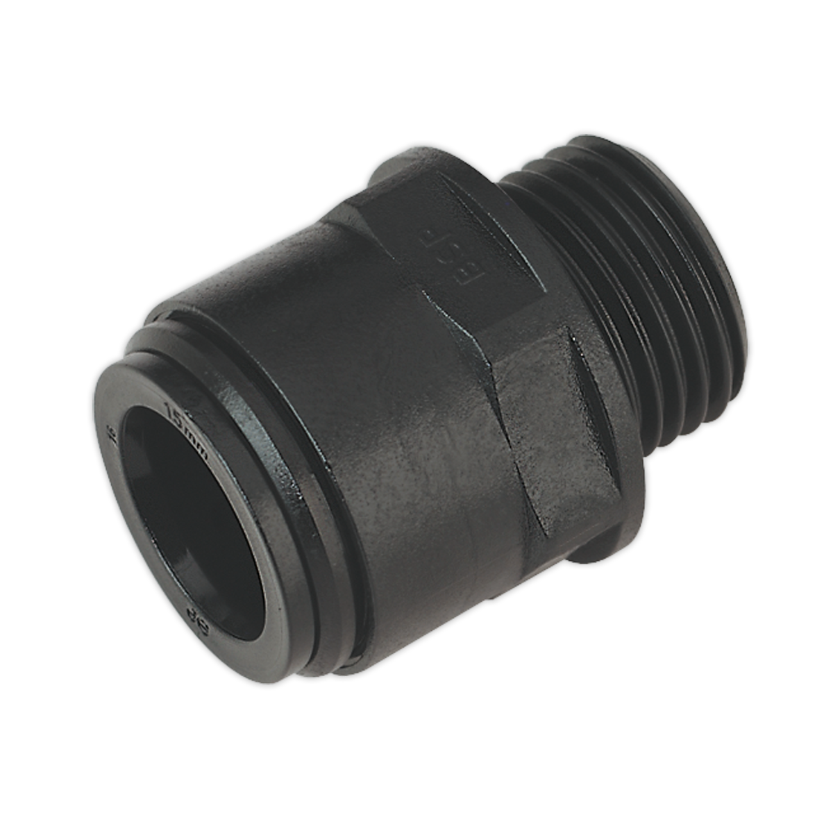John Guest® Straight Adaptor 15mm x 1/2"BSP - Pack of 2 CAS15SA