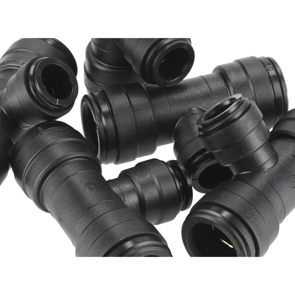 John Guest® Reducing Tee 22-15mm - Pack of 5 CAS2215T