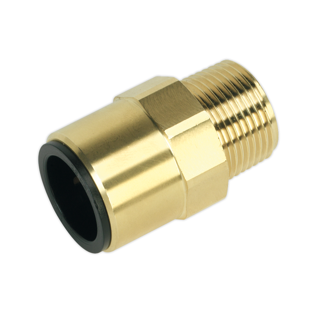 John Guest® Brass Straight Adaptor 22mm x 3/4"BSPT CAS22BSA
