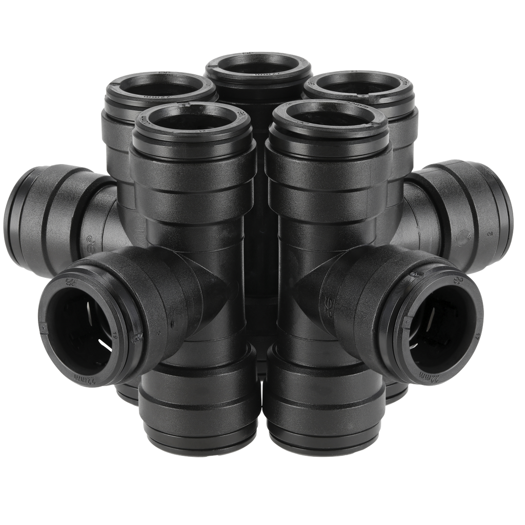 John Guest® Equal Tee 22mm - Pack of 5 CAS22ET