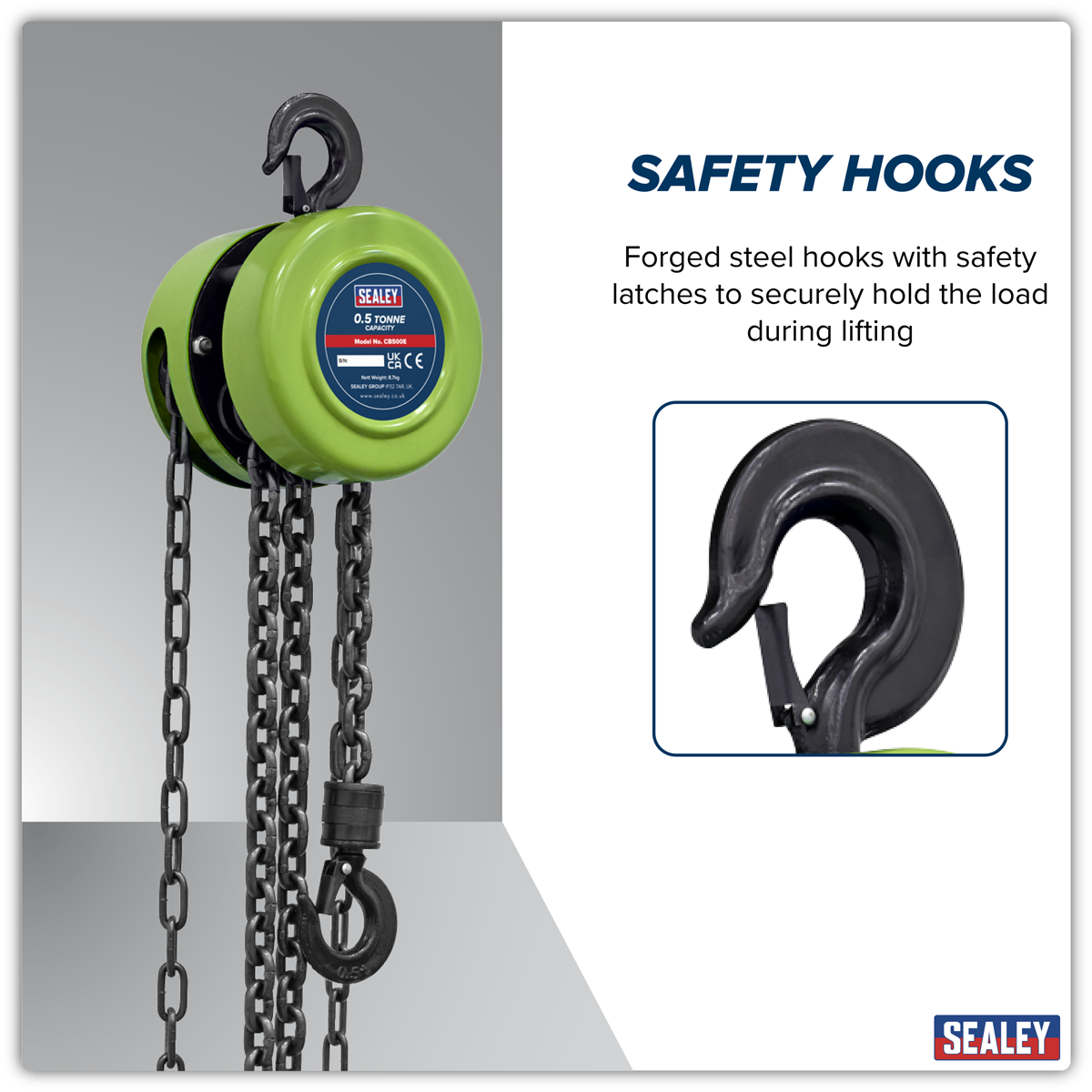 2.5m Chain Block 0.5 Tonne CB500E