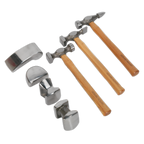 Drop-Forged Panel Beating Set with Hickory Shafts 7pc CB507