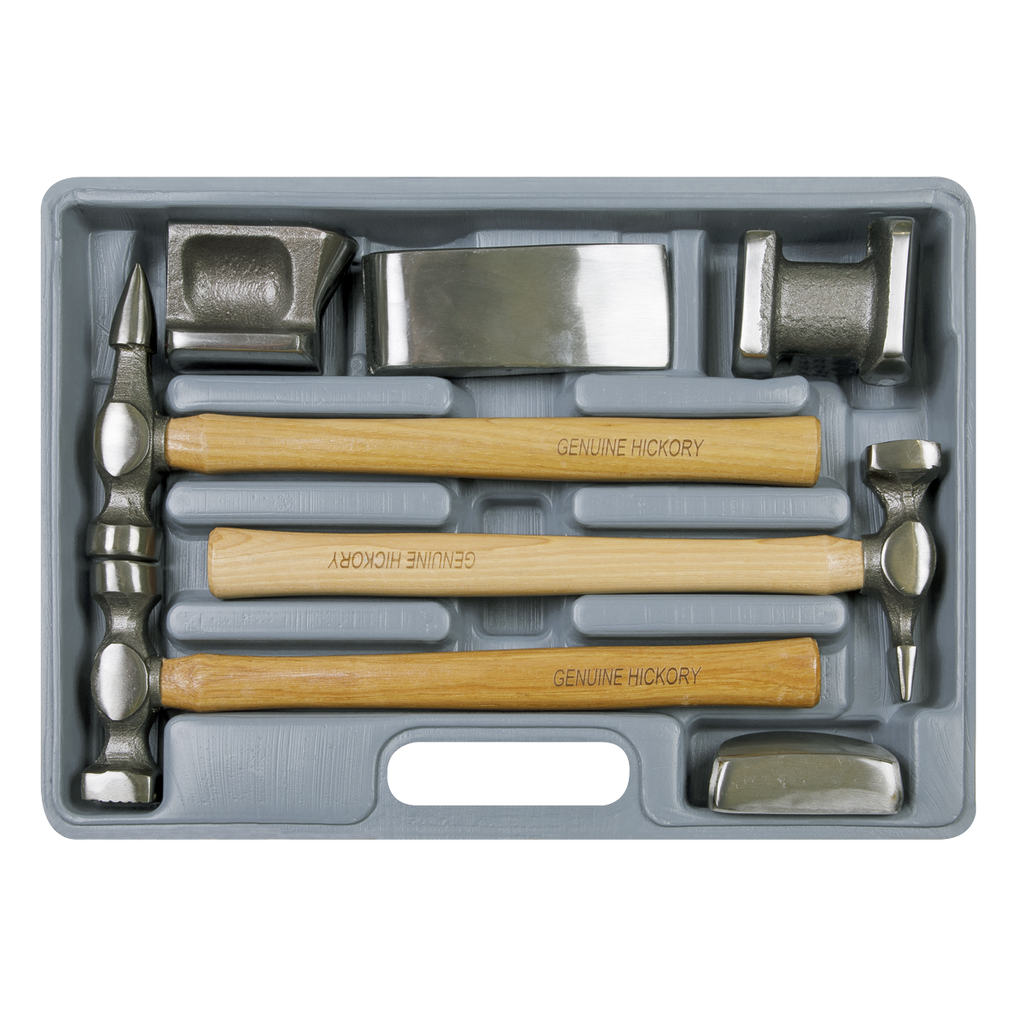 Drop-Forged Panel Beating Set with Hickory Shafts 7pc CB507