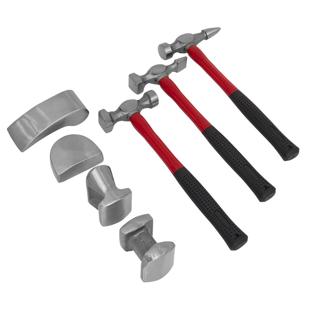 Drop-Forged Panel Beating Set with Fibreglass Shafts 7pc CB707