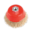 100mm Brassed Steel Crimped Wire Cup Brush M14 x 2mm CBC100