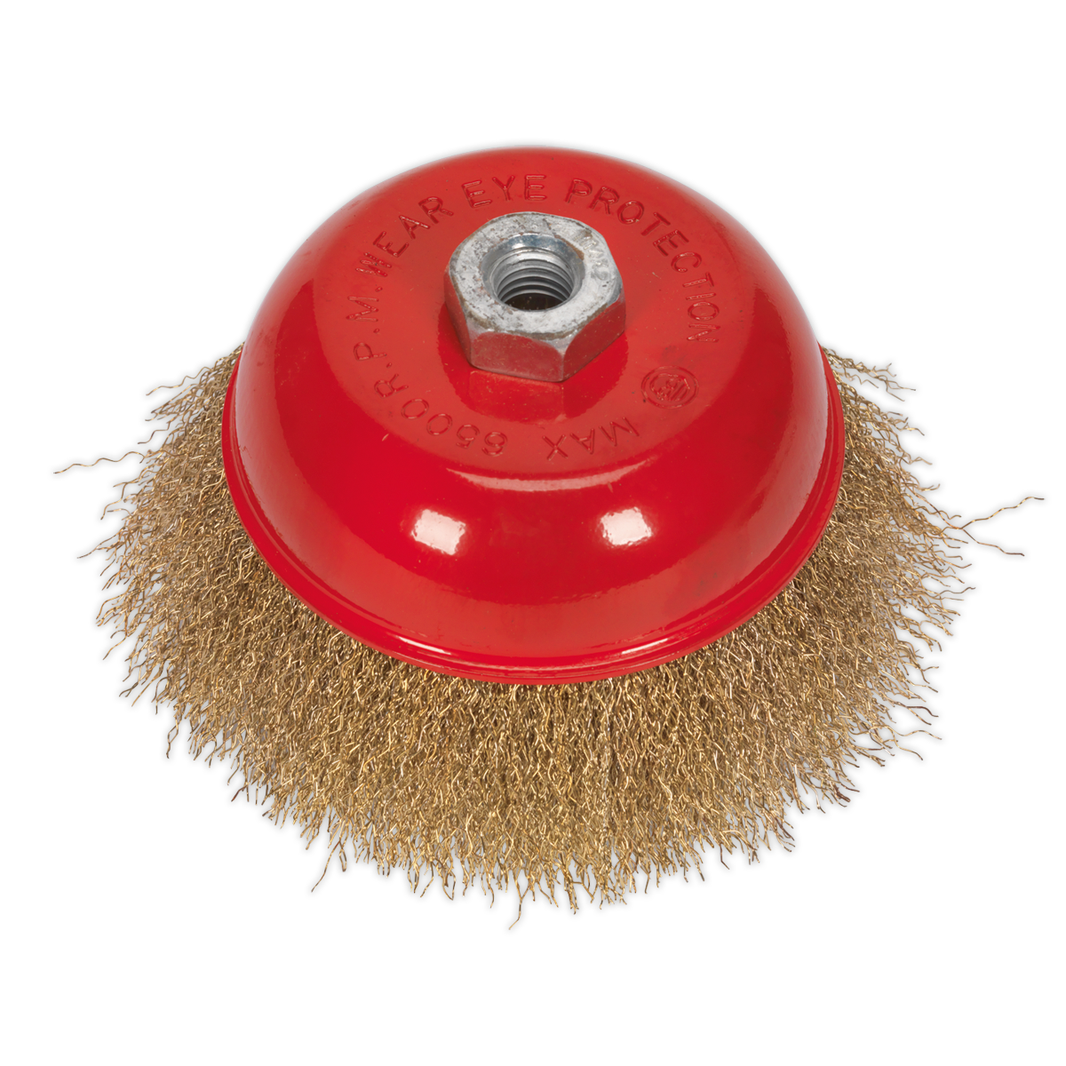 125mm Brassed Steel Crimped Wire Cup Brush M14 x 2mm CBC125
