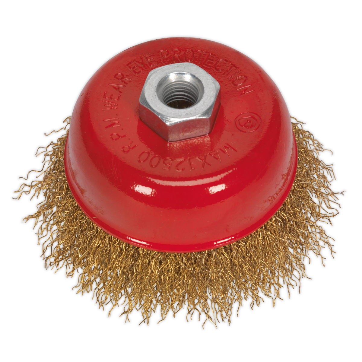 75mm Brassed Steel Crimped Wire Cup Brush M14 x 2mm CBC752