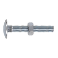 Zinc Plated Coach Bolt & Nut M6 x 40mm, DIN 603 - Pack of 100 CBN640