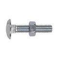 Zinc Plated Coach Bolt & Nut M8 x 40mm, DIN 603 - Pack of 50 CBN840