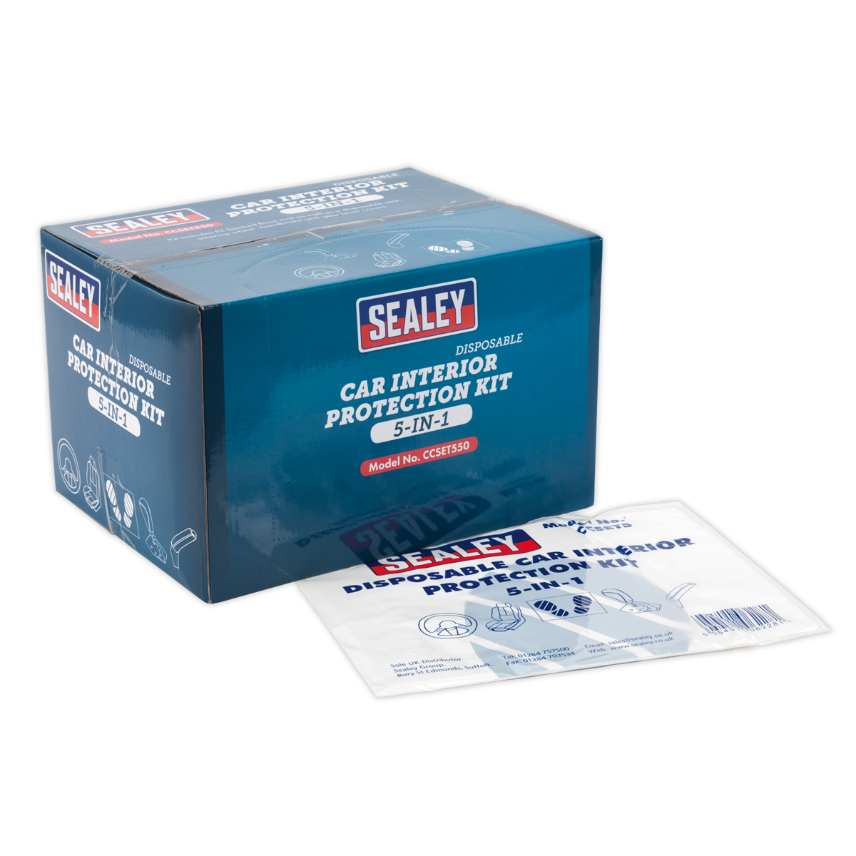5-in-1 Disposable Car Interior Protection Kit - Display Box of 50 CCSET550