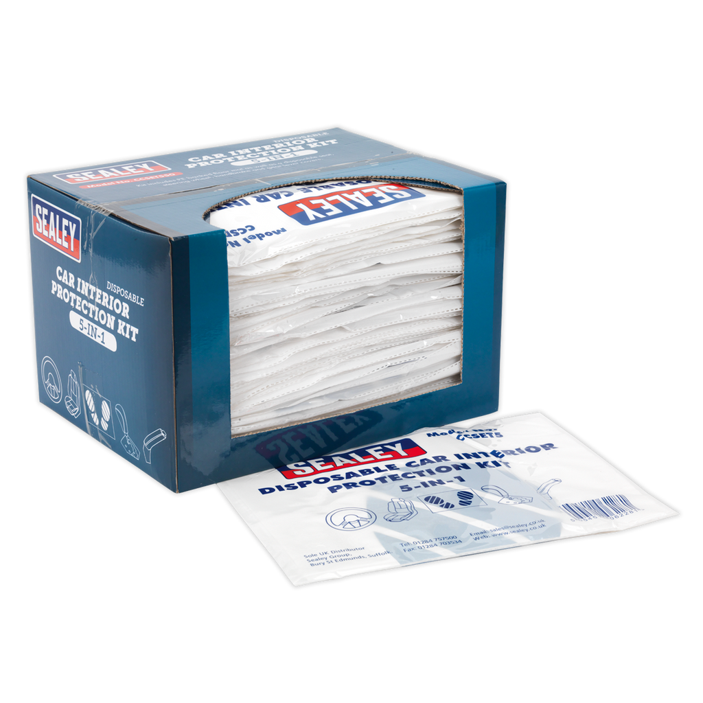 5-in-1 Disposable Car Interior Protection Kit - Display Box of 50 CCSET550