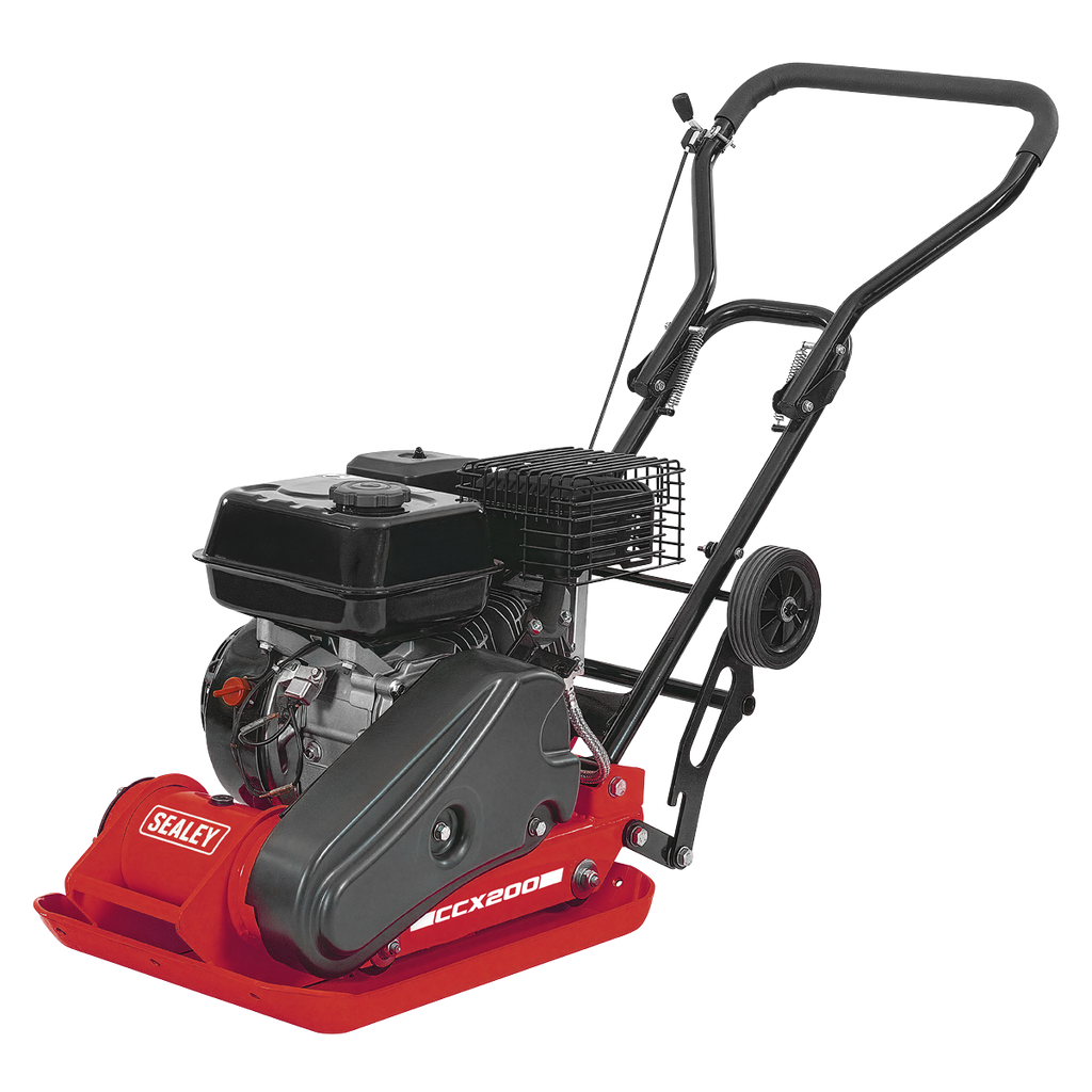 Petrol Plate Compactor with Wheel Kit 61kg Capacity CCX200