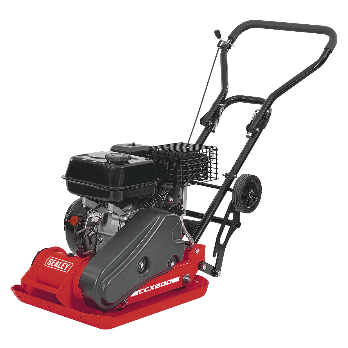 Petrol Plate Compactor with Wheel Kit 61kg Capacity CCX200