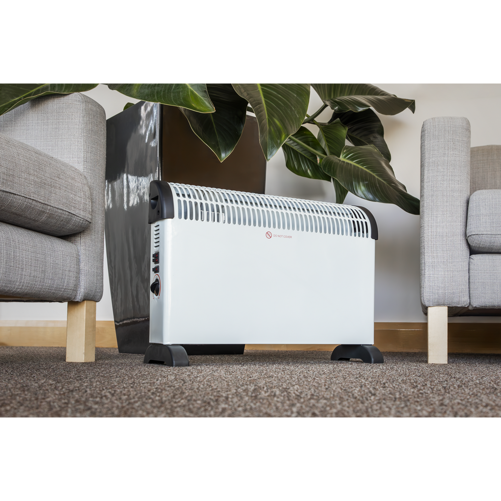 Convector Heater with 3 Heat Settings Thermostat & Turbo Fan 2000W CD2005T