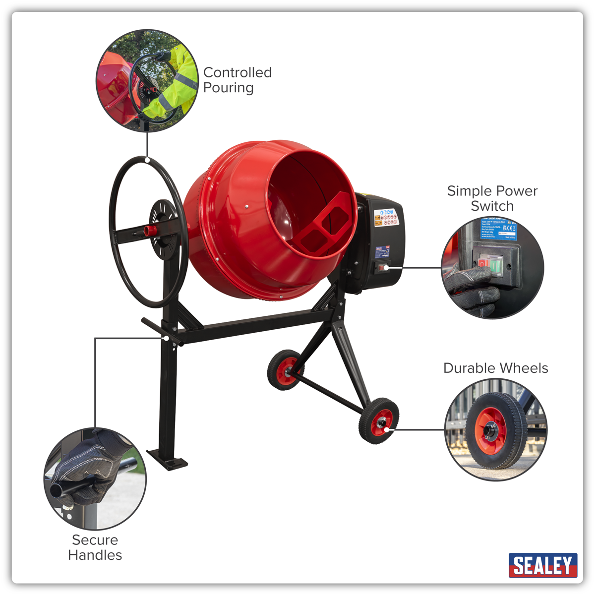 125L Cement Mixer 550W/230V CMX125