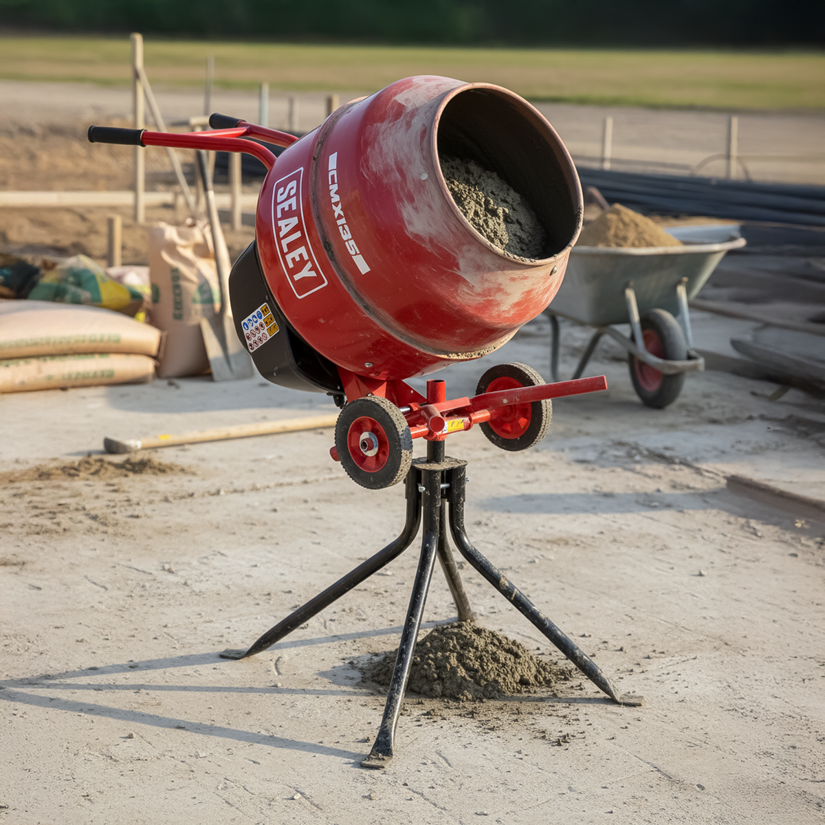135L Cement Mixer with Stand 550W CMX135