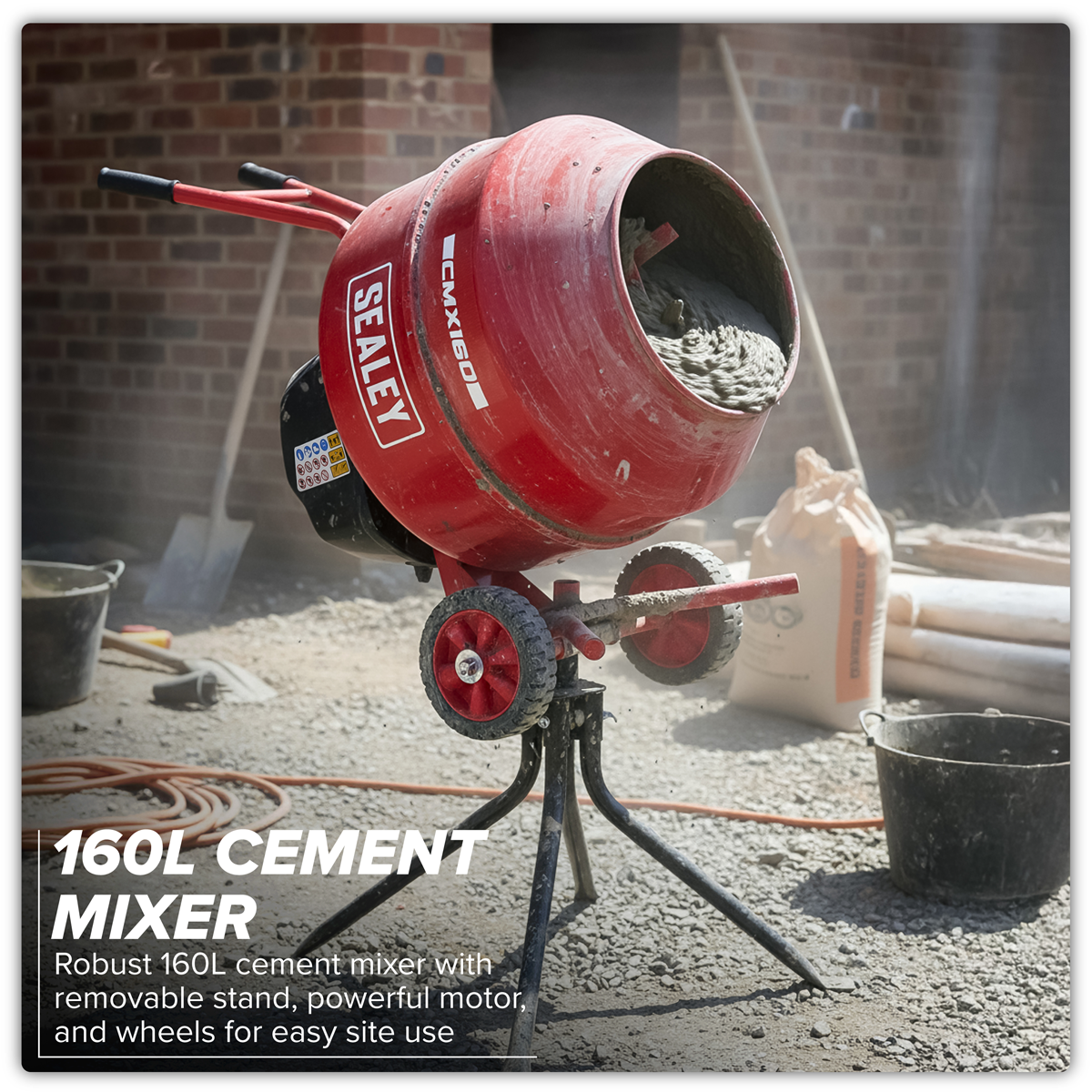 160L Cement Mixer with Stand 650W CMX160