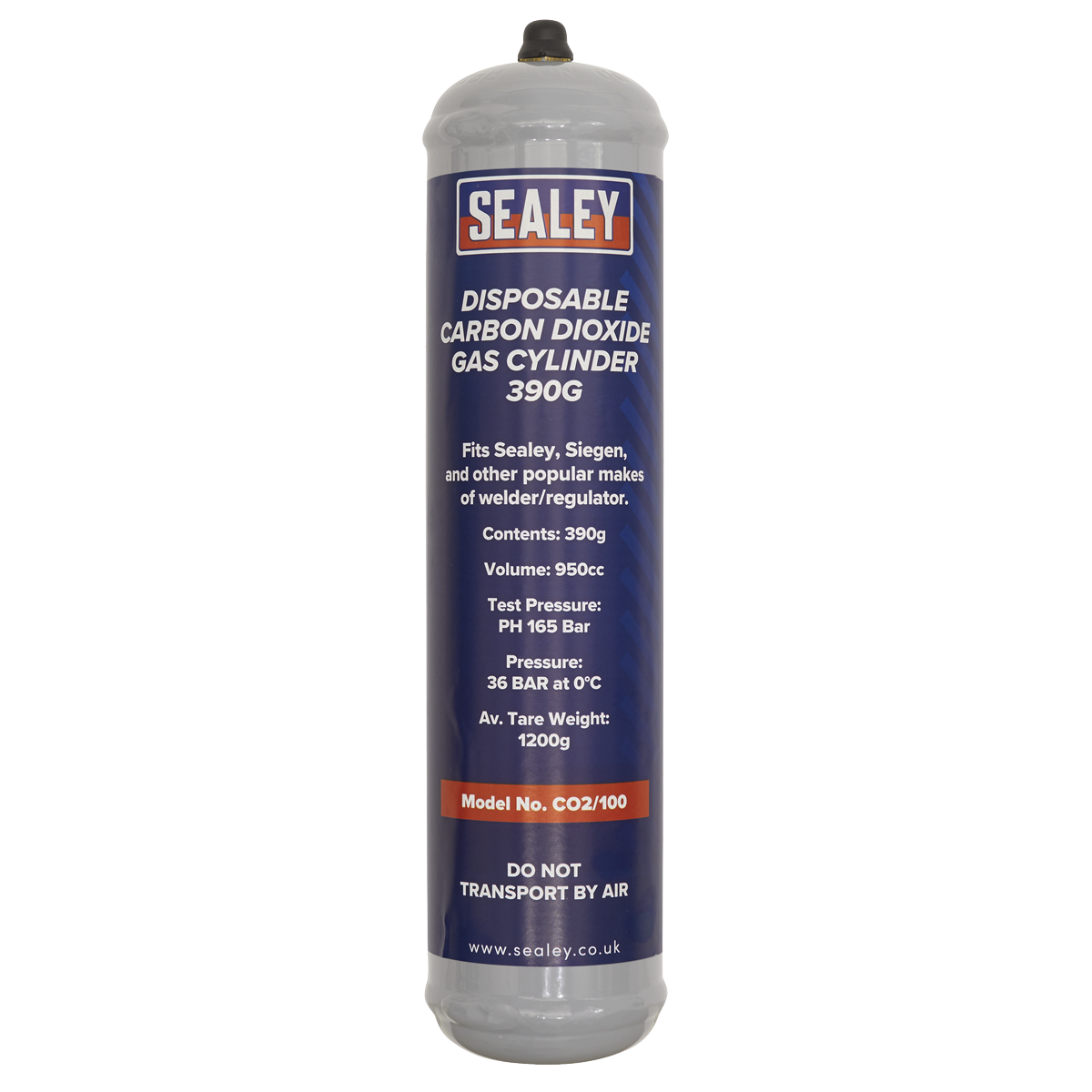 Disposable Carbon Dioxide Gas Cylinder 390g - Box of 12 CO2/100/12