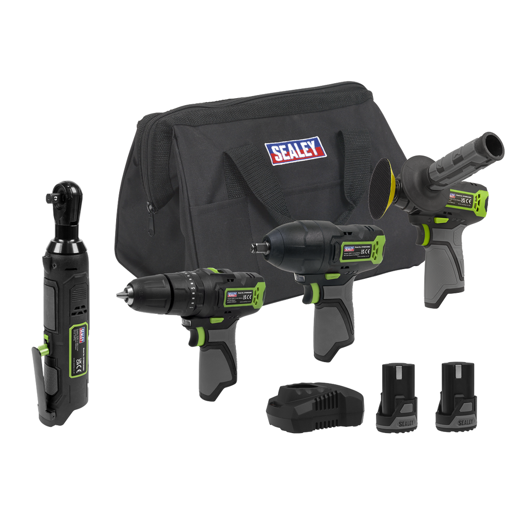 4 x SV10.8 Series Cordless Power Kit 10.8V - 2 Batteries & Euro Plug CP108VCOMBO1EU