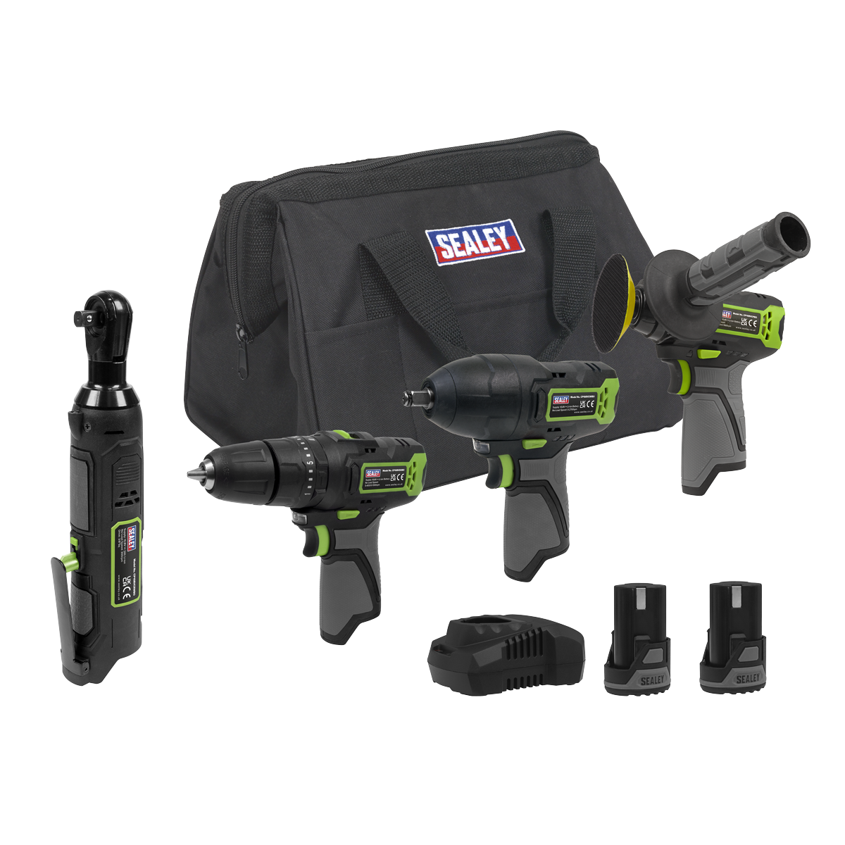 4 x SV10.8 Series Cordless Power Kit 10.8V - 2 Batteries & Euro Plug CP108VCOMBO1EU
