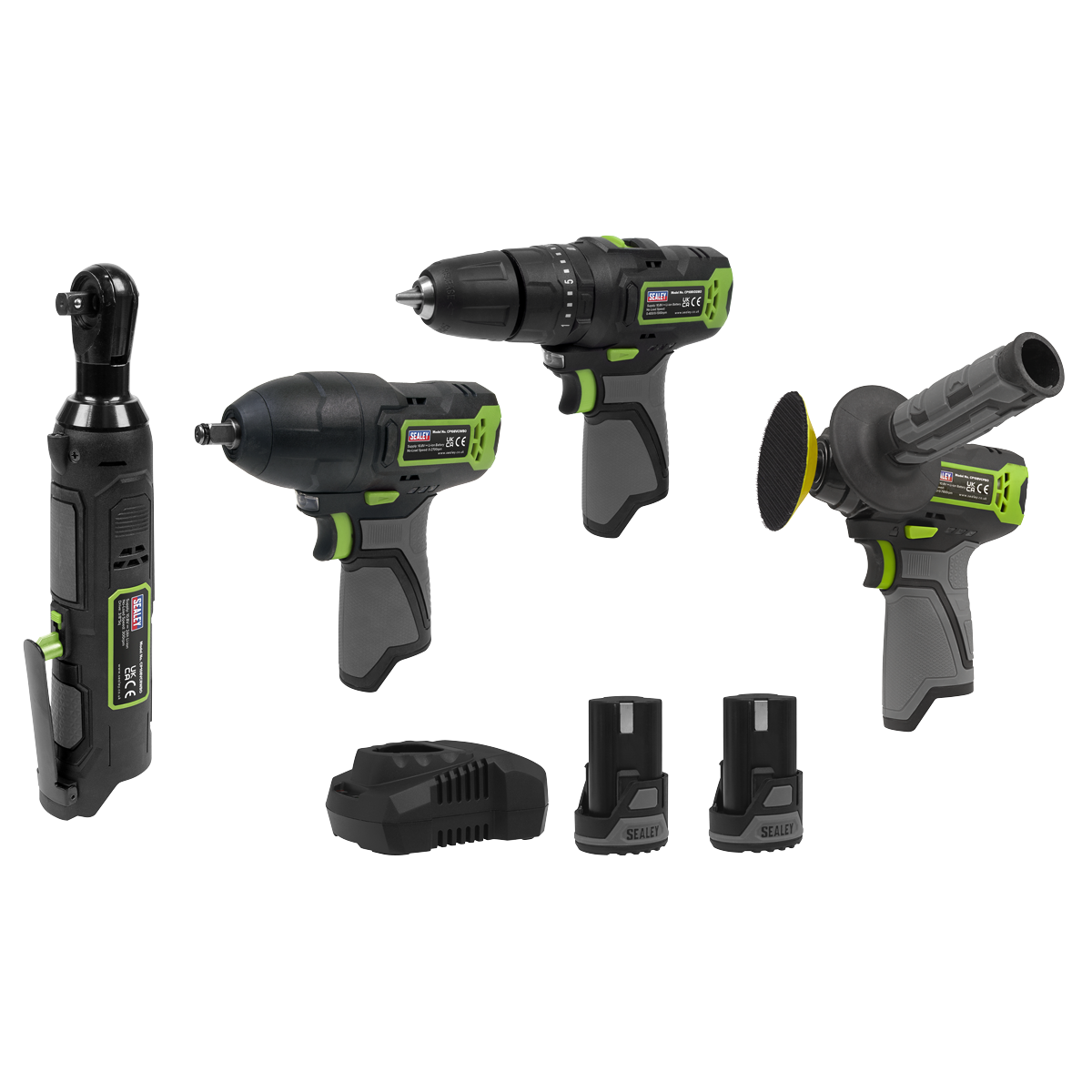 4 x SV10.8 Series Cordless Power Kit 10.8V - 2 Batteries & Euro Plug CP108VCOMBO1EU