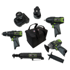 4 x SV10.8 Series Cordless Power Tool Kit 10.8V - 2 Batteries CP108VCOMBO1