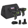 2 x SV10.8 Series Power Tool Kit 10.8V - 2 Batteries & Euro Plug CP108VCOMBO3EU