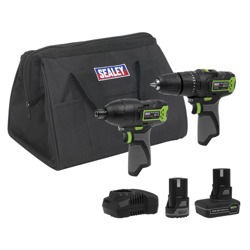 2 x SV10.8 Series Power Tool Kit 10.8V - 2 Batteries & Euro Plug CP108VCOMBO3EU