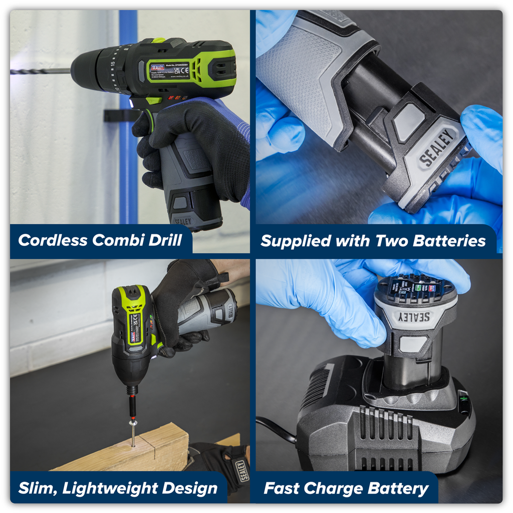 2 x SV10.8 Series Cordless Power Tool Kit 10.8V - 2 Batteries CP108VCOMBO3