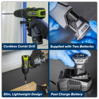 2 x SV10.8 Series Cordless Power Tool Kit 10.8V - 2 Batteries CP108VCOMBO3