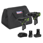 2 x SV10.8 Series Cordless Power Tool Kit 10.8V - 2 Batteries CP108VCOMBO3