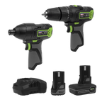 2 x SV10.8 Series Cordless Power Tool Kit 10.8V - 2 Batteries CP108VCOMBO3