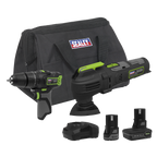 2 x SV10.8 Series Cordless Power Tool Kit 10.8V - 2 Batteries CP108VCOMBO5