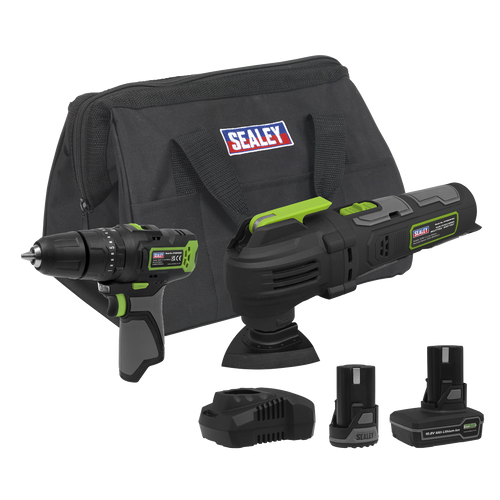 2 x SV10.8 Series Cordless Power Tool Kit 10.8V - 2 Batteries CP108VCOMBO5