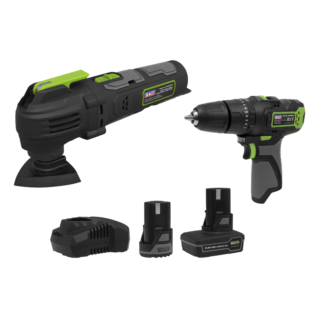 2 x SV10.8 Series Cordless Power Tool Kit 10.8V - 2 Batteries CP108VCOMBO5