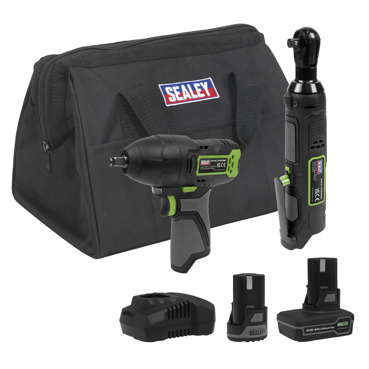 2 x SV10.8 Series Cordless Power Tool Kit 10.8V - 2 Batteries & Euro Plug CP108VCOMBO6EU