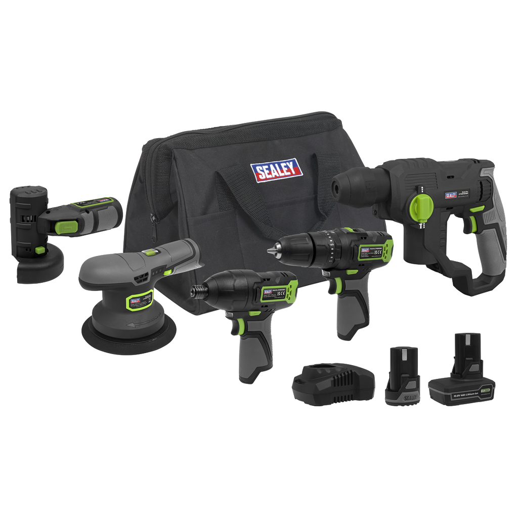5 x SV10.8 Series Cordless Power Tool Kit 10.8V - 2 Batteries CP108VCOMBO7
