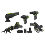 5 x SV10.8 Series Cordless Power Kit 10.8V - 2 Batteries & Euro Plug CP108VCOMBO8EU
