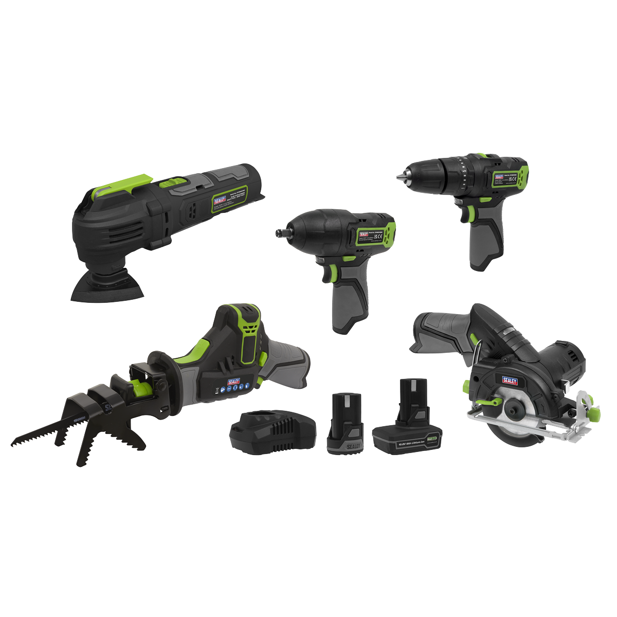 5 x SV10.8 Series Cordless Power Tool Kit 10.8V - 2 Batteries CP108VCOMBO8