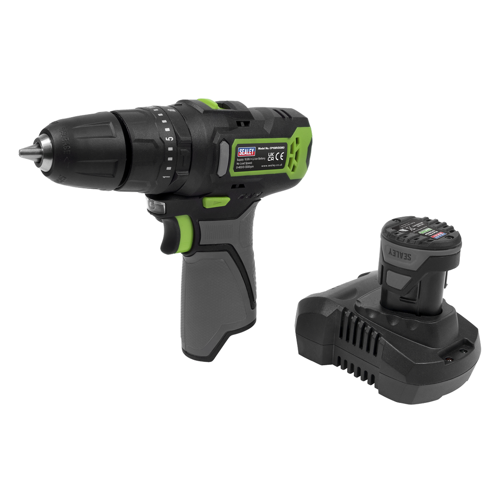 SV10.8 Series 10mm Cordless Combi Drill Kit 10.8V 2Ah - Euro Plug CP108VDDEU