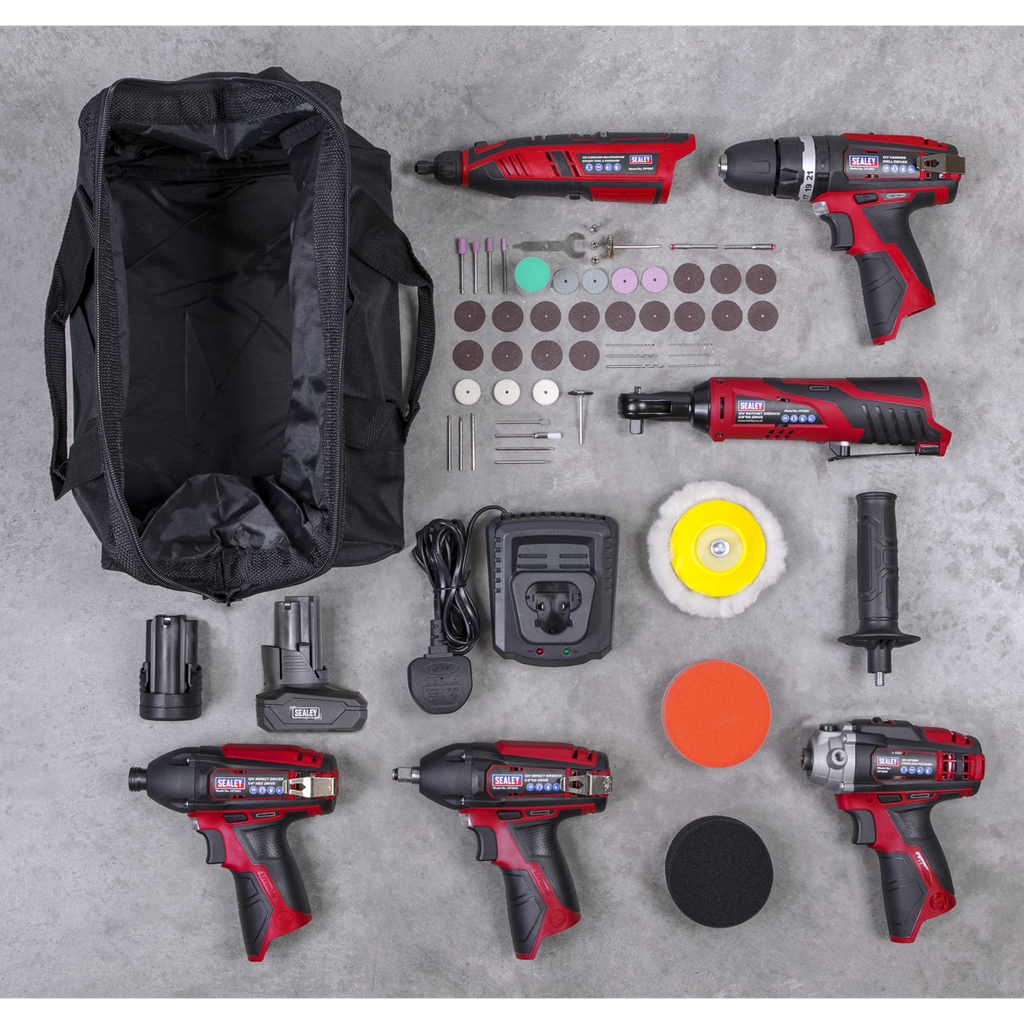 6 x SV12 Series Cordless Power Tool Kit 12V - 2 Batteries CP1200COMBO2
