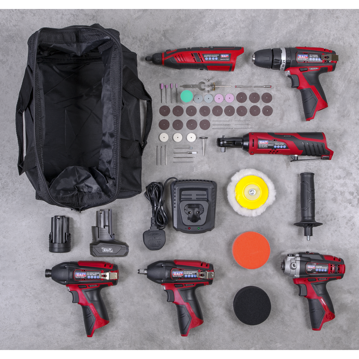 6 x SV12 Series Cordless Power Tool Kit 12V - 2 Batteries CP1200COMBO2