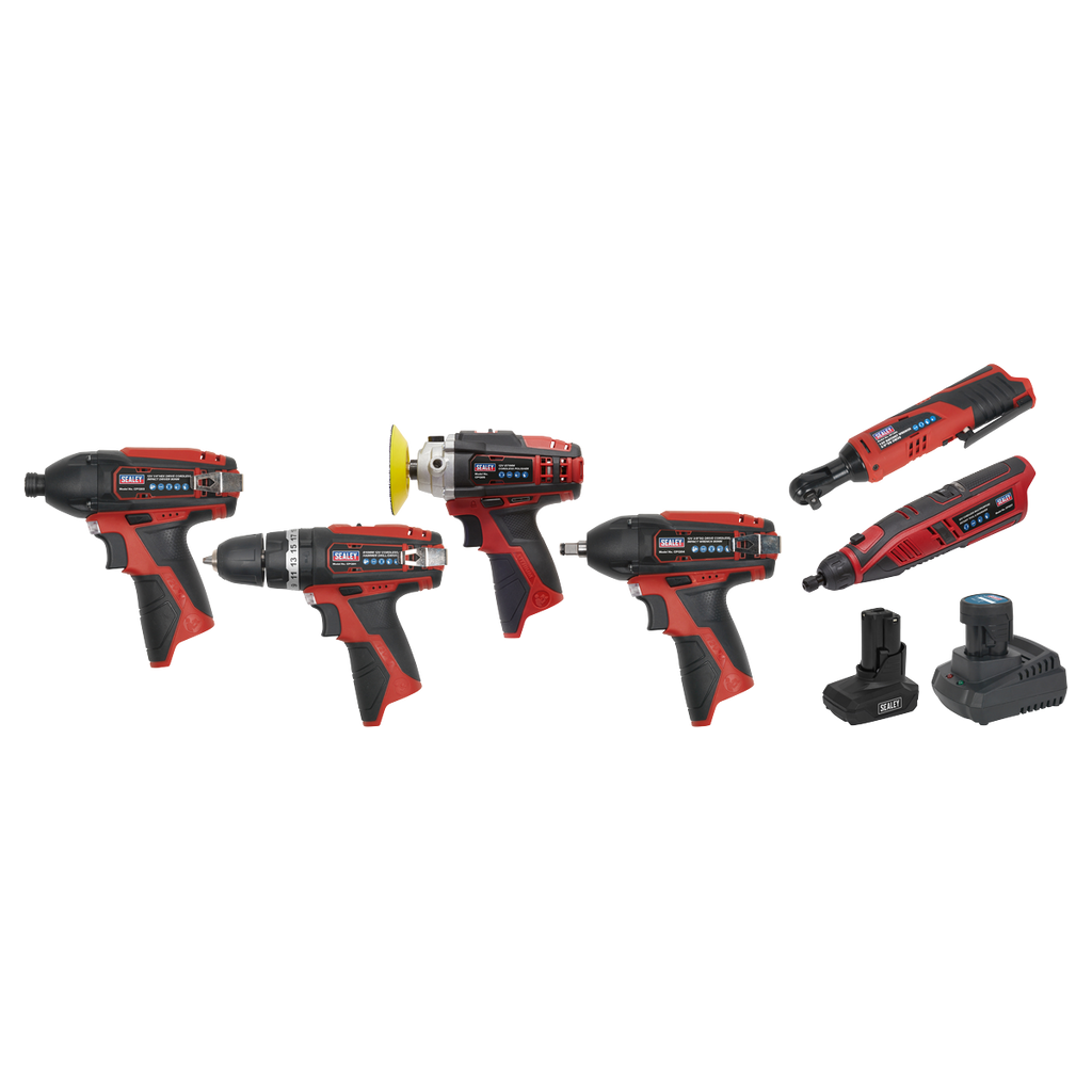 6 x SV12 Series Cordless Power Tool Kit 12V - 2 Batteries CP1200COMBO2