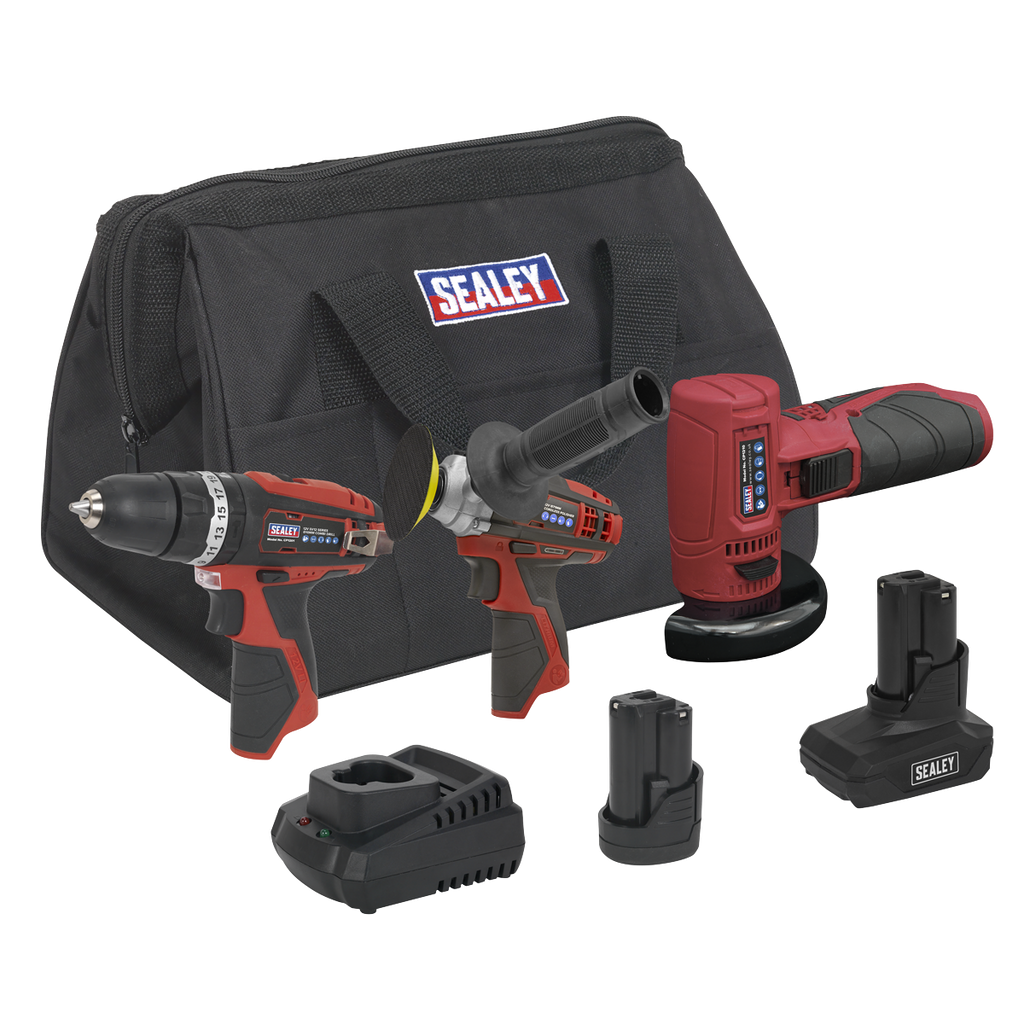 3 x SV12 Series Cordless Power Tool Kit 12V - 2 Batteries CP1200COMBO7
