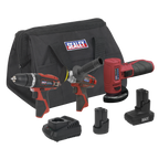 3 x SV12 Series Cordless Power Tool Kit 12V - 2 Batteries CP1200COMBO7