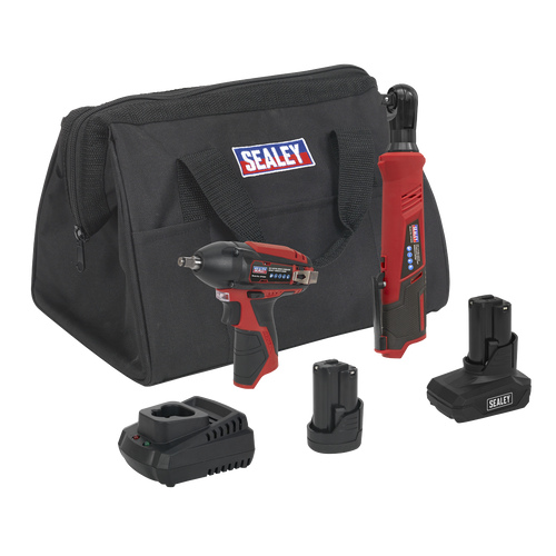 2 x SV12 Series Cordless Power Tool Kit 12V - 2 Batteries CP1200COMBO8